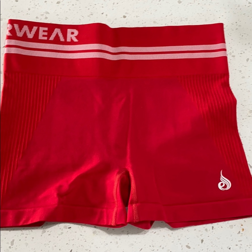High rise red ryderwear shorts